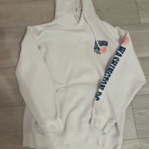 Floral Graphic White Hoodie